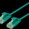 21453430 Patchkabel Cat.6a (Class EA) UTP, Slim, grün, 0.15 m
