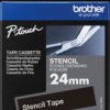 STE-151 Stencil tape, white on transparent, 24 mm