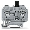 WAGO 282-128 13mm 2-conductor Fuse ¼x1¼in Terminal Block Grey AWG 24-10