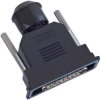 D-Sub connector housing, size: 2 (DA), straight 180°, cable Ø 9 to 11 mm, PBT, black, 15-004670