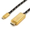 Kabel Adaptera Roline Gold Usb Typu C - Hdmi, M/M, 2 M