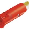 Lampka kontrolna do montażu panelowego 12 → 14V, czerwona 6mm LED Końcówka lutownicza Signal Construct