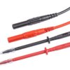 Przewody pomiarowe długość przewodu 1m Staubli kategoria CAT II 600V Zacisk krokodylkowy 4 mm, wtyk zabezpieczony 4 mm,