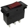 Przełącznik IRS 001A IRS-R10 10A/250V podświetlany czerwony płaski kołyskowy