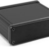 Aluminum enclosure, (L x W x H) 80 x 103 x 31 mm, black (RAL 9004), IP54, 1455L801BK