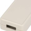 ABS miniature enclosure, (L x W x H) 65 x 30 x 15 mm, light gray (RAL 7035), IP54, 1551USB3GY