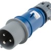 Złącze przemysłowe - zasilające 32A Wtyczka 230 V 3P Męski MENNEKES Niebieski Montaż na kablu IP44
