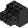 Socket header, 3 pole, pitch 3.81 mm, straight, black, 1792780000
