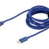 Kabel USB 2.0 USB C wtyk z obu stron 2m niebieski tekstylny CAJY000703