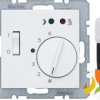 BERKER B.KWADRAT Regulator temperatury podłogowej z zestykiem zwiernym wyłącznikiem i 2 diodami LED biały połysk 20348989 HAGER