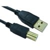 Kabel USB Złącze A USB A Złącze B USB B dł. 1m Przewód przedłużający USB USB 2.0 kolor: Czarny