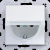 WAS1110WM Protective contact socket with hinged cover, light white, matt
