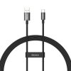 Kabel USB do USB-C 1m, szybkie ładowanie QC 65W, Baseus Superior Series, czarny