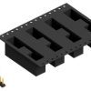 Pin header, 9 pole, pitch 2.54 mm, angled, black, SLLP5SMD0519GBTR