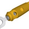 Laboratory cable lug with cross hole, cable lug 4-7 mm to solder connection, yellow, CAT O, 930585103