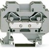 2-wire feed-through terminal, spring-clamp connection, 0.2-16 mm², 1 pole, 76 A, 8 kV, gray, 283-101