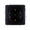 Deco Gniazdo Pojedyncze Z/U Schuko Czarny Mat 12Dgp-1Sp