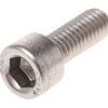 Wkręt z łbem gniazdowym Jednostki metryczne, Zwykłe Stal nierdzewna, M10 długość 100 mm Nakrętka, gniazdo sześciokątne