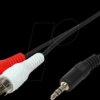 CA1042 Audio cable, 3.5 mm 3-pin/M to 2x RCA/M, black, 1.5 m