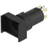 EAO 51-121.022 Illuminated pushbutton mom SA 1NC+1NO ST/PT 18x24 gold/silver