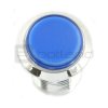 Arcade Push Button 3,3cm srebrna obudowa - niebieski z podświetleniem