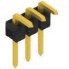 Pin header, 3 pole, pitch 2.54 mm, angled, black, 10055969