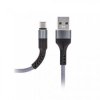 KABEL USB C FAST CHARGE 1M 2A SZARY