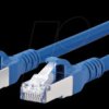1308451044-E Patch cord RJ45 Cat.6A AWG26 S/FTP LSHF 1.0 m blue