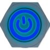 Panel switch, 12mm, blue lighting
