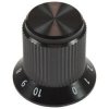 Pokrętło potencjometru oś: 1/4cal średnica: 10 → 35mm Zacisk śrubowy Czarny Vishay