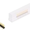 Pin header, 9 pole, pitch 2.54 mm, angled, black, SLLP5SMD0519GSM