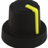 Pokrętło potencjometru oś: 6mm średnica: 18.9mm Wielowypustowe TPE/PP Czarny Sifam