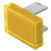 Klosz lampek do przycisku kształt: Prostokątny Żółty Lens EAO