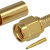Wtyk; SMA; M-SMA-916-P; na przewód; RG58 50 Ohm; zaciskany; proste; impedancja 50 Ohm; złoty; Connectar; RoHS