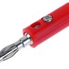 Wtyk banan 4mm czerwony