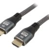 Kabel HDMI, wtyk z obu stron, tekstylny, czarny, materiał wykonania żyły: Cu, dł. przewodu: 1m CCB-HDMI8K-1M
