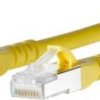 kabel LAN Metz Connect 1308453077-E, 1 szt., RJ45, CAT 6a, S/FTP, 3.00 m, żółty