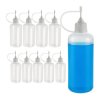 10x Butelka z Igłą PE 50ml - Aplikator do Kleju i Płynów - Dozownik