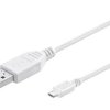 USB-MICBM-5.0 Kabel USB 2.0 USB A wtyk, USB B micro wtyk 5m biały Żyła: Cu