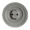 CERAMICZNE GNIAZDO SCHUKO PODTYNKOWE SZARE Z RAMKĄ 2GP03SGBR