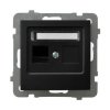AS Obudowa gniazda pojedynczego typu Keystone skośna czarny metalik GPK-1GS/p/33