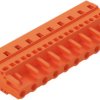 Socket header, 10 pole, pitch 7.62 mm, angled, orange, 231-710/026-000