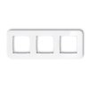 ICON Ramka potrójna zaokrąglona - efekt szkła (ramka: biała, spód: biały) biały 0-0-IRSZ-3 KARLIK