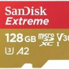 SanDisk Extreme microSDXC 128 GB Class 10, UHS-I, v30 Video Speed Class odporny na wstrząsy, wodoszczelny