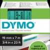 S0720890 DYMO D1 tape, 19 mm, black/green