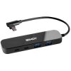LINDY 43334 USB-C hub 4 ports USB 3.2 Gen 2 Black