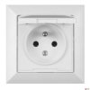 Gniazdo Podtynkowe Z/U Ip44 P/T Pola Białe, 33030