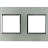 DANTE Ramka 2 podwójna perłowy biały chrom 4504182 KOS