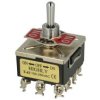 Przełącznik; dźwigniowy; T-43BS; 3*4; ON-OFF-ON; 4 tory; 3 pozycje; bistabilny; na panel; śrubowe; 15A; 250V AC; czarny; 29mm; H