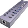 Hub USB 2.0 i 3.0 i-tec I-TEC USB 3.0/USB-C 9Port HUB + GLAN szary
